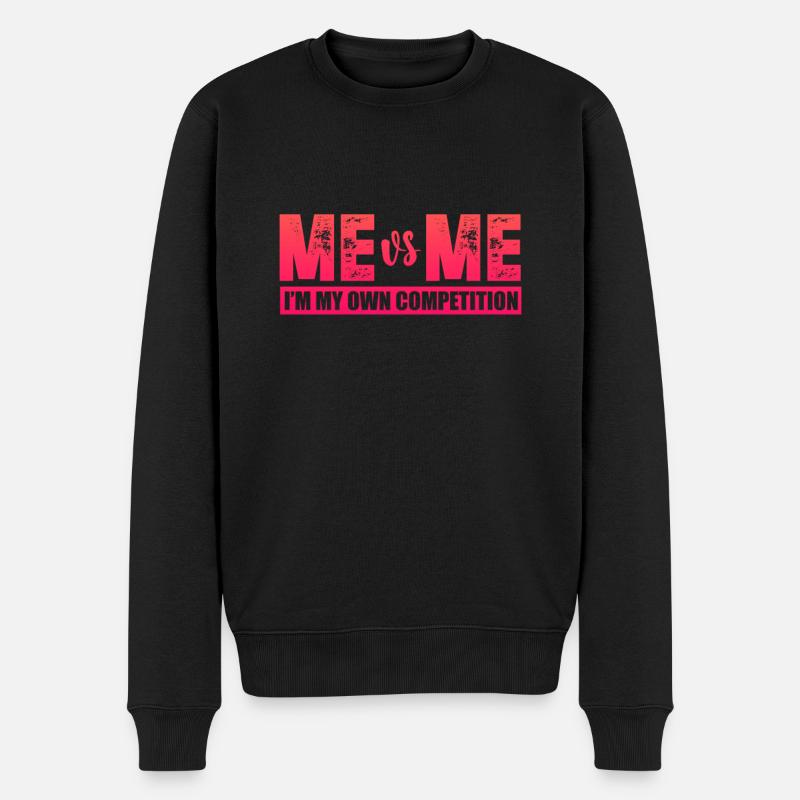 Motivation - Männer Premium Bio Pullover - Schwarz