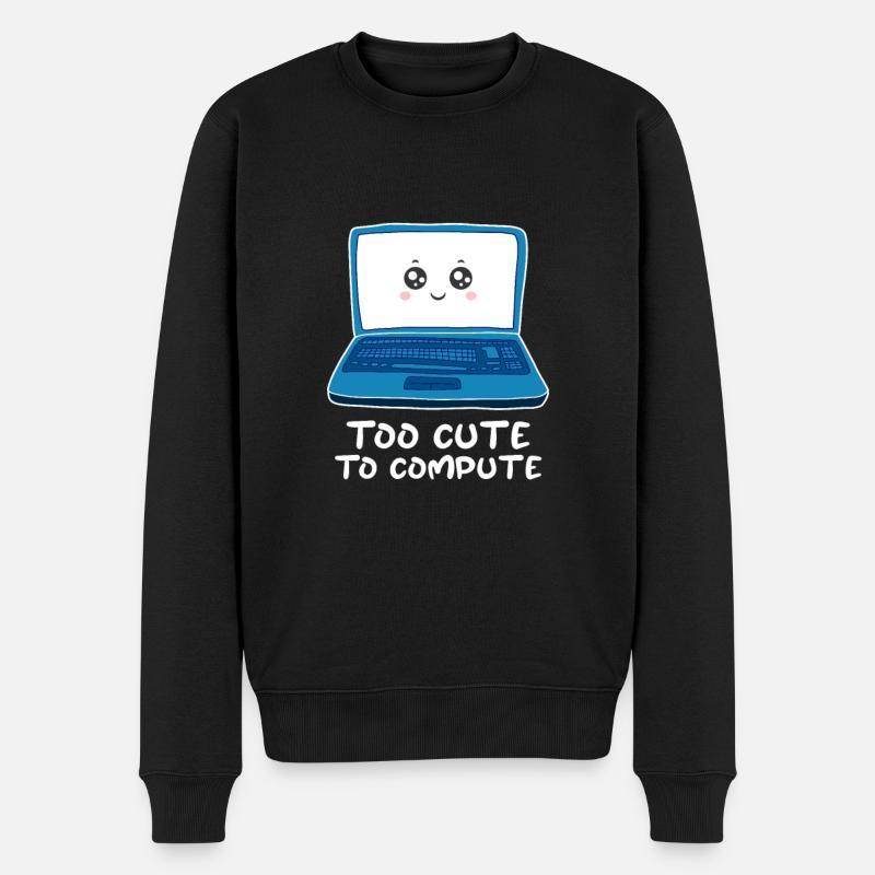 Computer - Männer Premium Bio Pullover - Schwarz