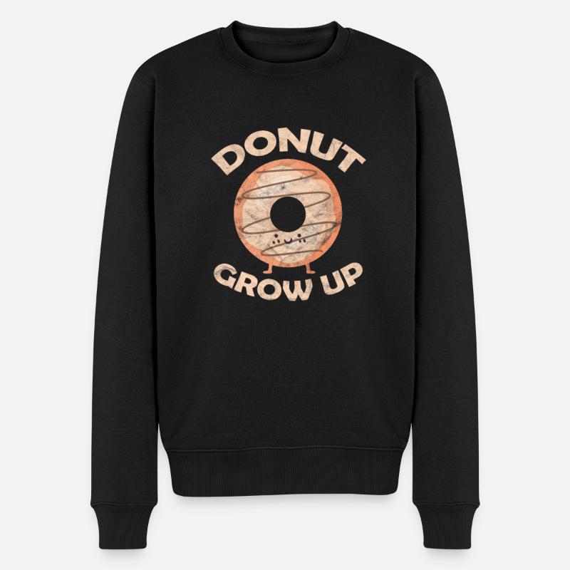 Donut - Männer Premium Bio Pullover - Schwarz