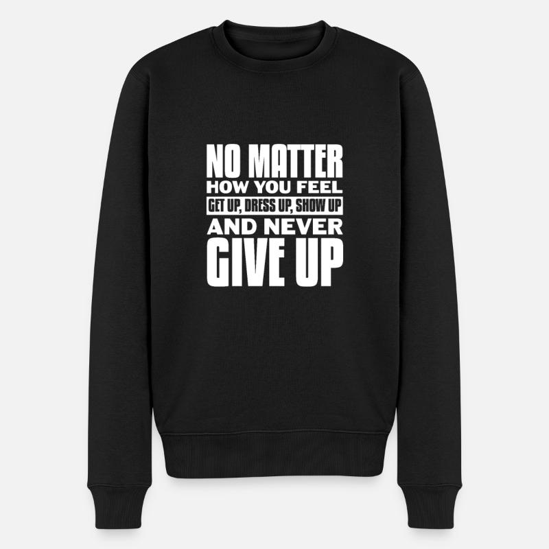 Motivation - Männer Premium Bio Pullover - Schwarz