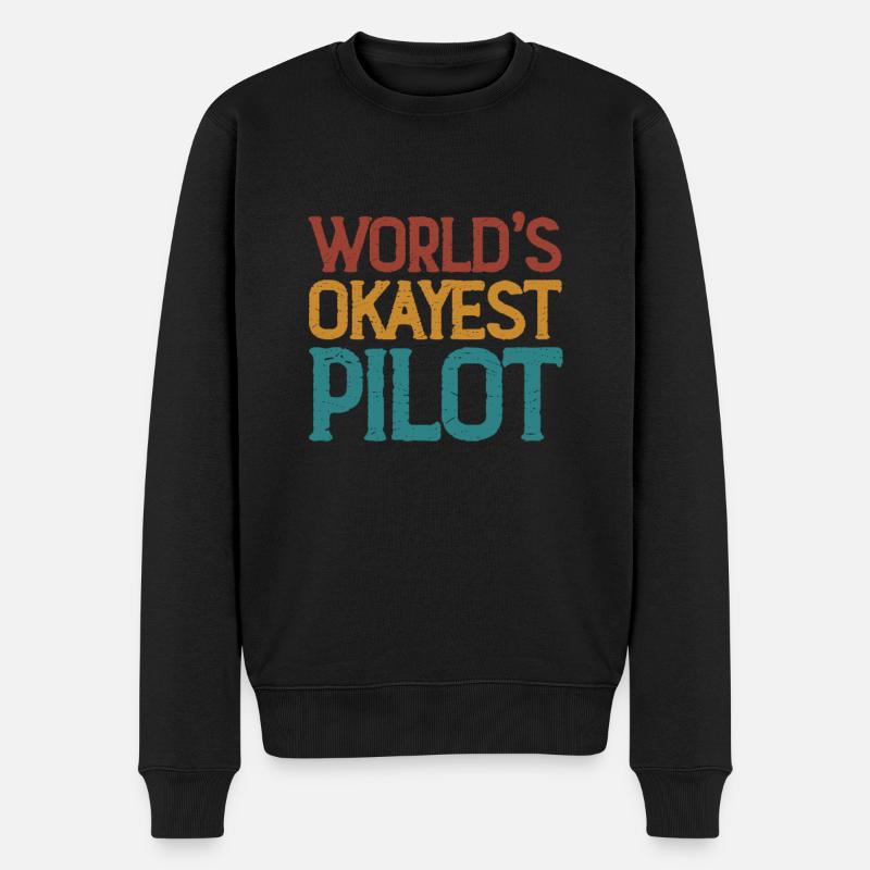 Cadeau Pilot Airplane Flying Flyer - Pull Premium bio Homme - noir