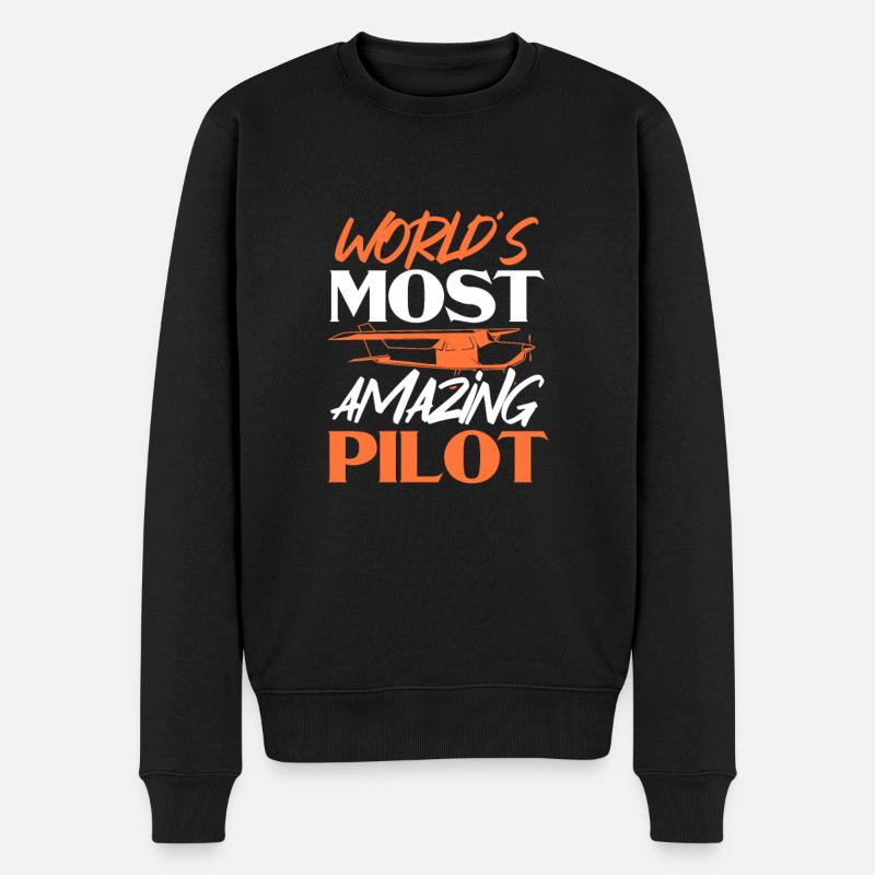Cadeau Pilot Airplane Flying Flyer - Pull Premium bio Homme - noir