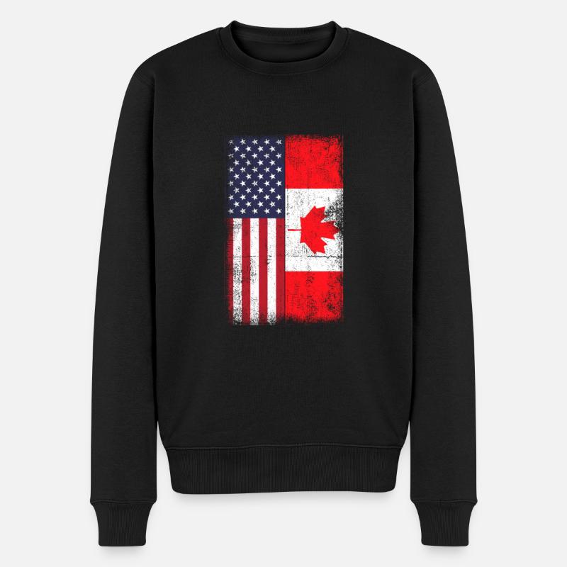 Canada États-Unis - Pull Premium bio Homme - noir