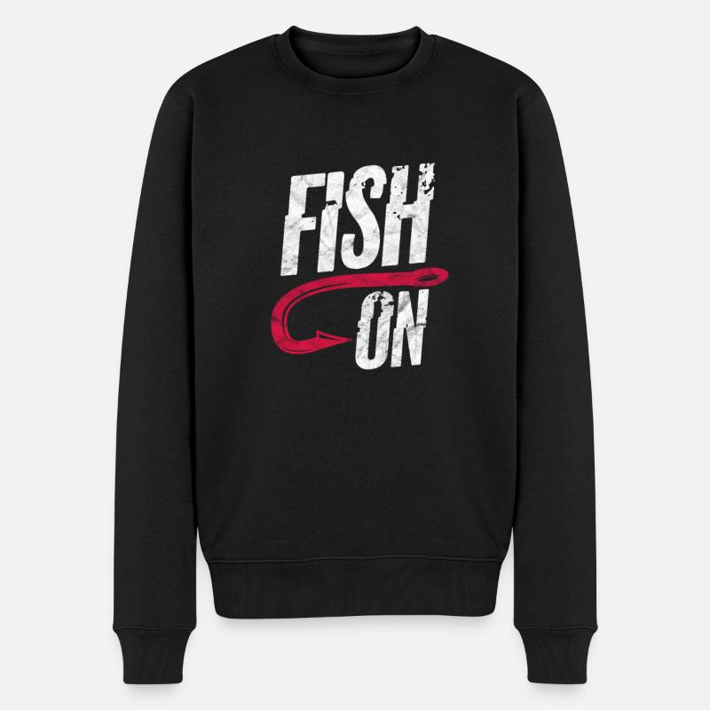 Angler - Männer Premium Bio Pullover - Schwarz