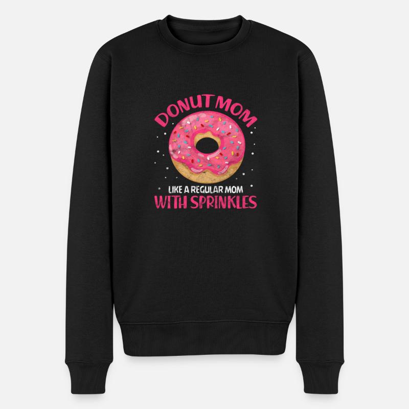 Donut Mutter - Männer Premium Bio Pullover - Schwarz