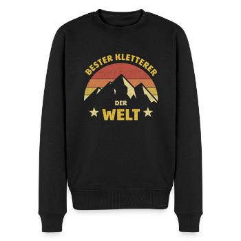 Meilleur grimpeur au monde Conception d’alpinisme - Pull Premium bio Homme - noir - Devant - Nico (187cm)