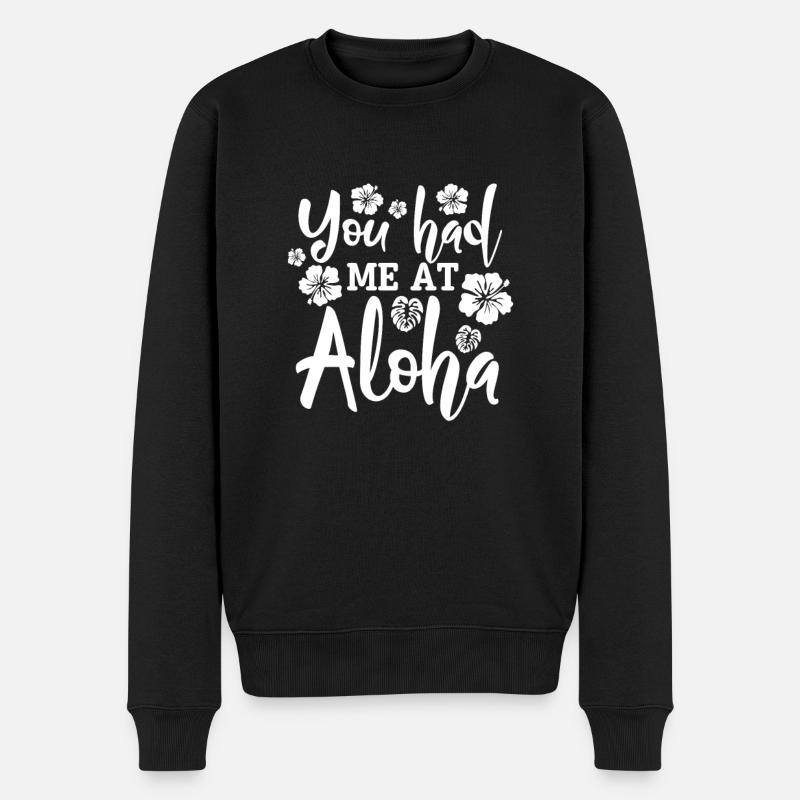 Hawaii - Männer Premium Bio Pullover - Schwarz