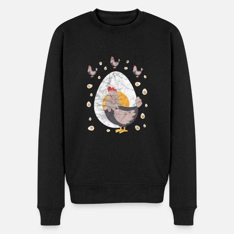 Poulet - Pull Premium bio Homme - noir