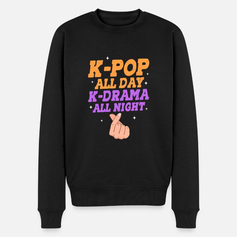 K-Pop - Männer Premium Bio Pullover - Schwarz