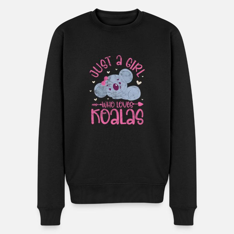 fille koala - Pull Premium bio Homme - noir
