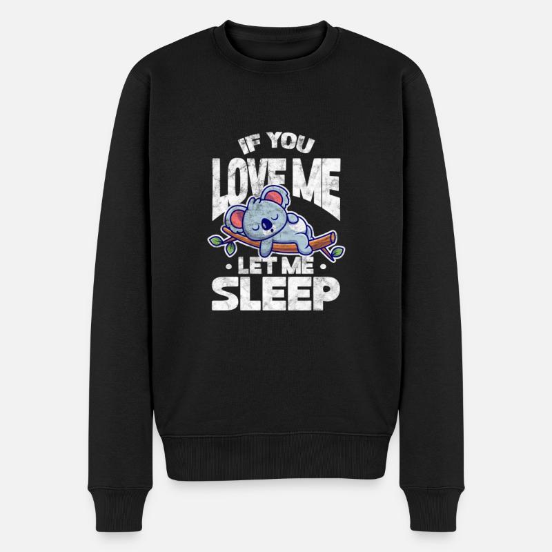 Koala - Männer Premium Bio Pullover - Schwarz