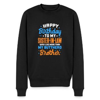 Big Brother Sibling Sister Gift - Men's Premium Organic Jumper - black - Front - Nico (187cm)