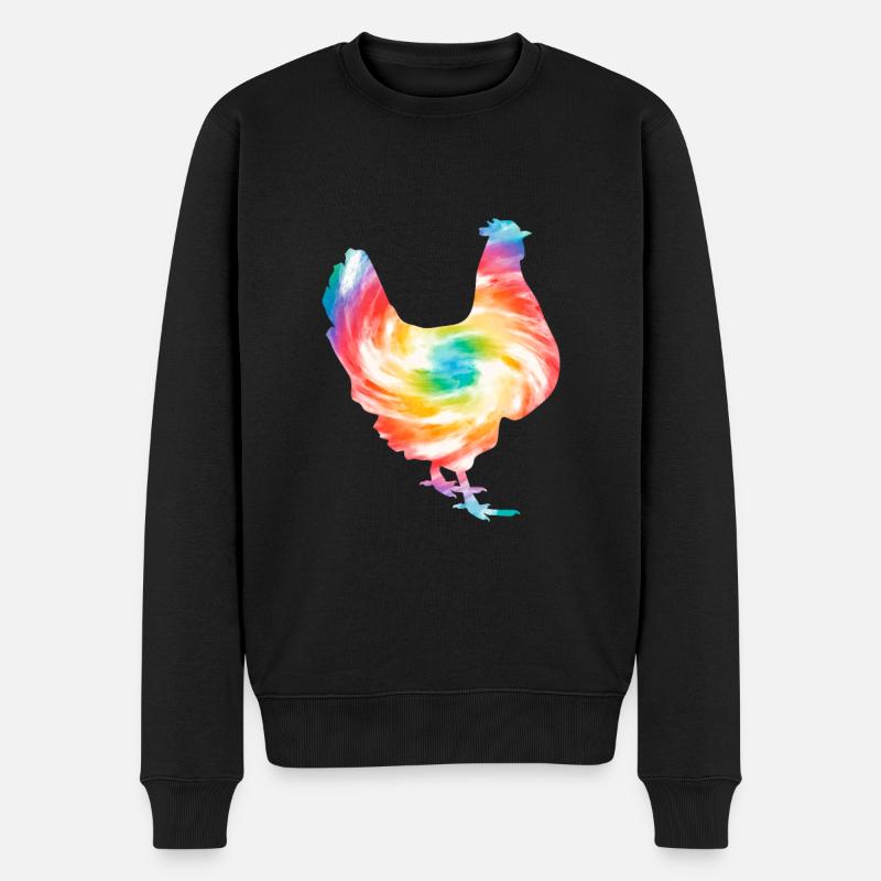 Huhn Bauernhof Geflügel Hahn Hühner Geschenk - Männer Premium Bio Pullover - Schwarz