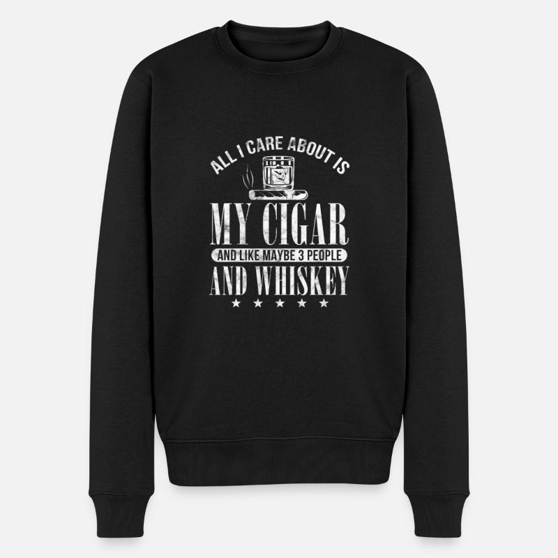 Whisky de cigare - Pull Premium bio Homme - noir