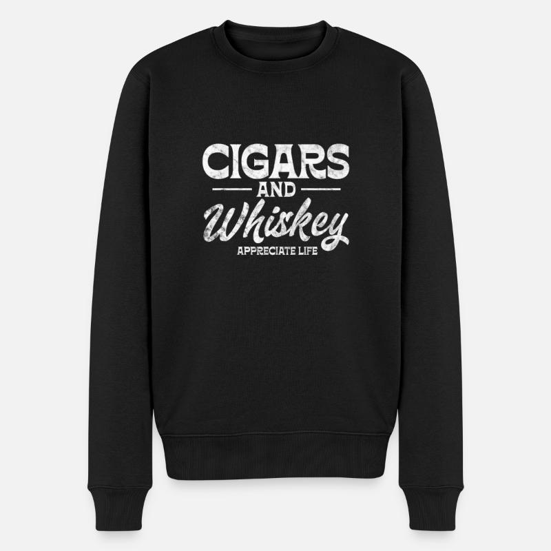 Whisky de cigare - Pull Premium bio Homme - noir