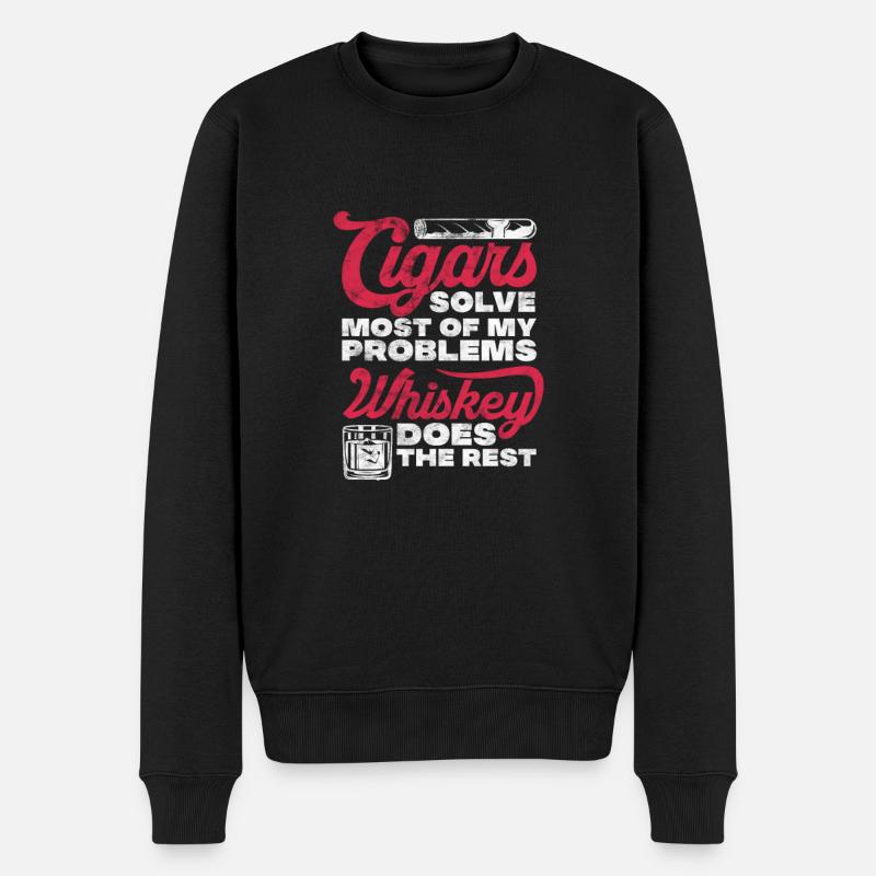 Whisky de cigare - Pull Premium bio Homme - noir