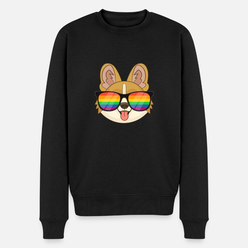 Corgi LGBT - Pull Premium bio Homme - noir