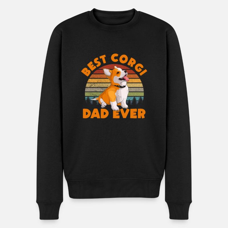 Père Corgi - Pull Premium bio Homme - noir