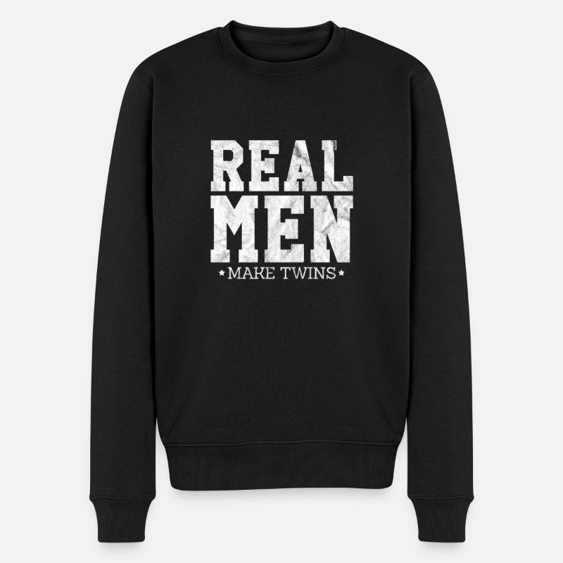 Vater - Männer Premium Bio Pullover - Schwarz
