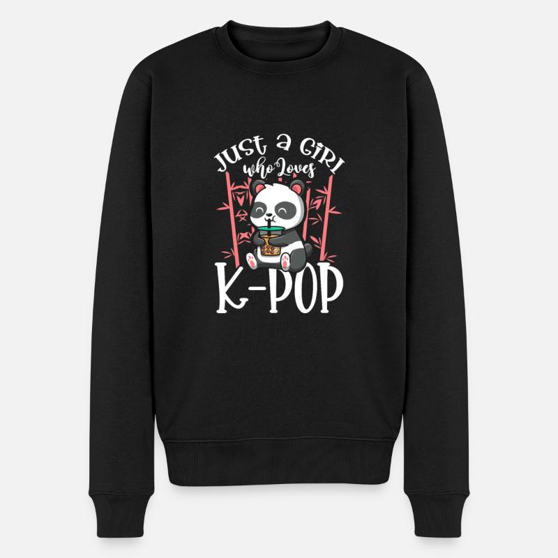 K-Pop - Männer Premium Bio Pullover - Schwarz