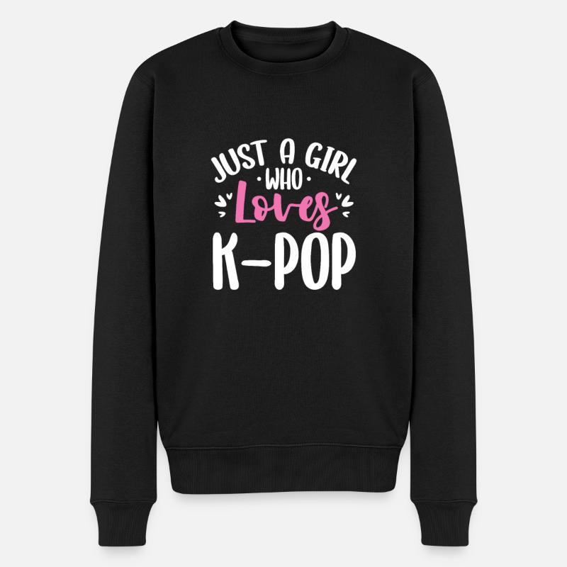 K-Pop - Männer Premium Bio Pullover - Schwarz