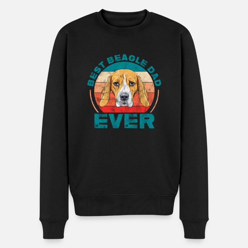 Beagle Vater - Männer Premium Bio Pullover - Schwarz