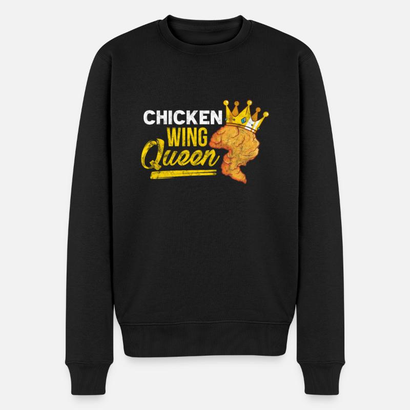 Huhn - Männer Premium Bio Pullover - Schwarz