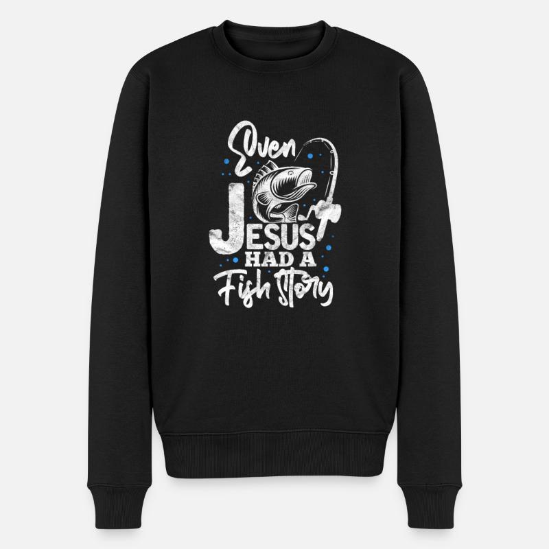 Pêcheur Jésus - Pull Premium bio Homme - noir