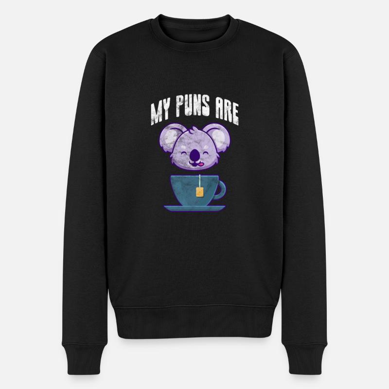 Koala - Männer Premium Bio Pullover - Schwarz