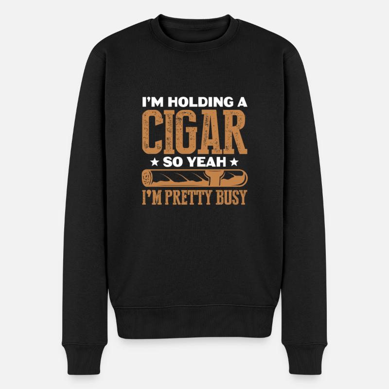 Cigare Fumeur Tabac Cigare Cadeau - Pull Premium bio Homme - noir