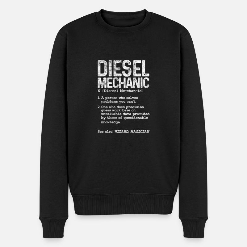 Diesel - Männer Premium Bio Pullover - Schwarz