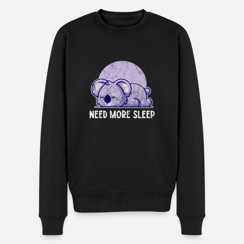 Koala - Männer Premium Bio Pullover - Schwarz