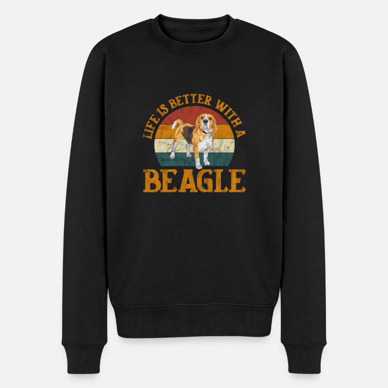 Beagle - Pull Premium bio Homme - noir