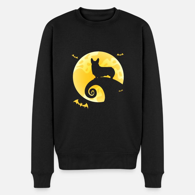 Corgi Halloween - Pull Premium bio Homme - noir