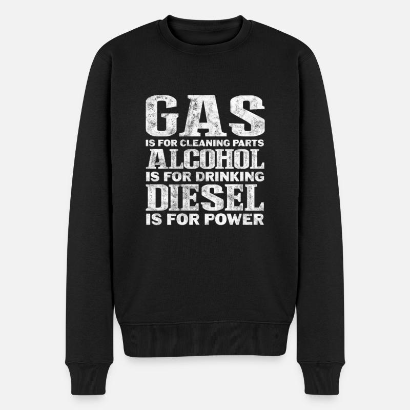 Diesel - Männer Premium Bio Pullover - Schwarz