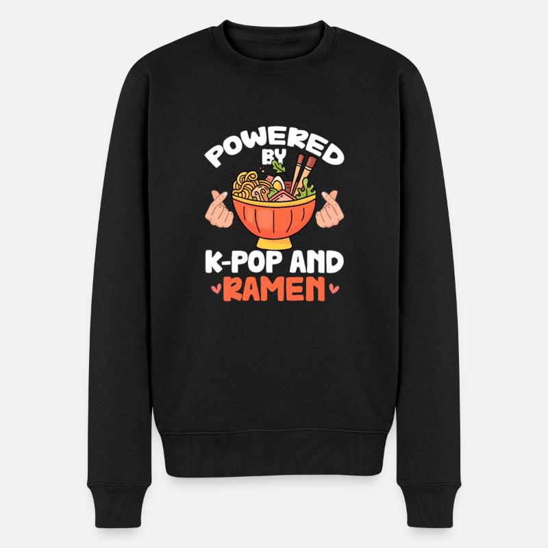 K-Pop Ramen - Männer Premium Bio Pullover - Schwarz