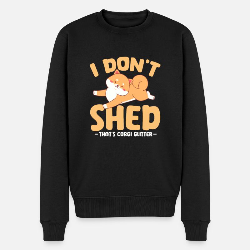 Corgi - Männer Premium Bio Pullover - Schwarz