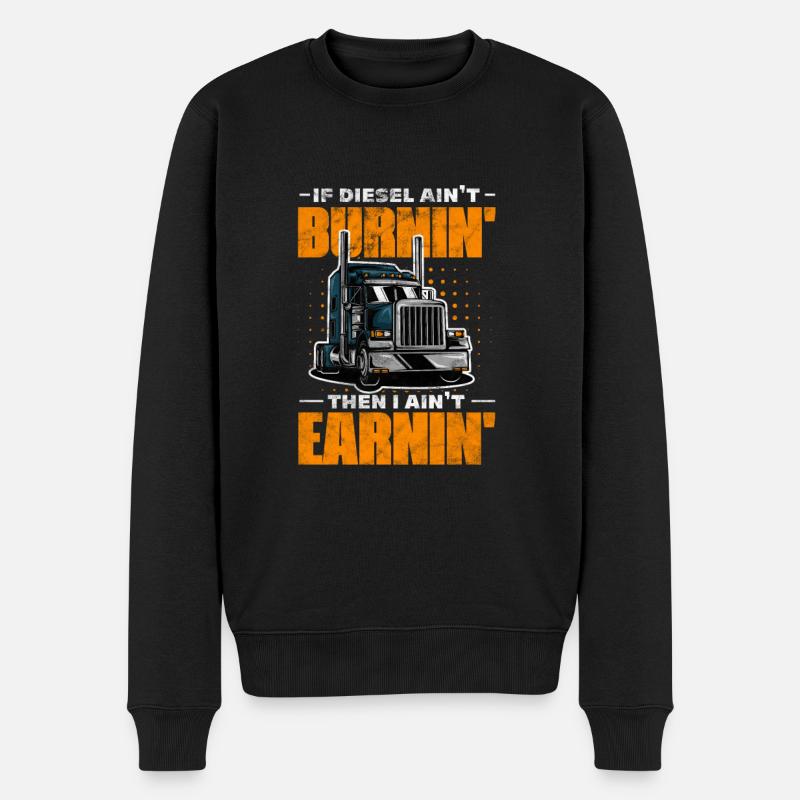 Diesel - Männer Premium Bio Pullover - Schwarz