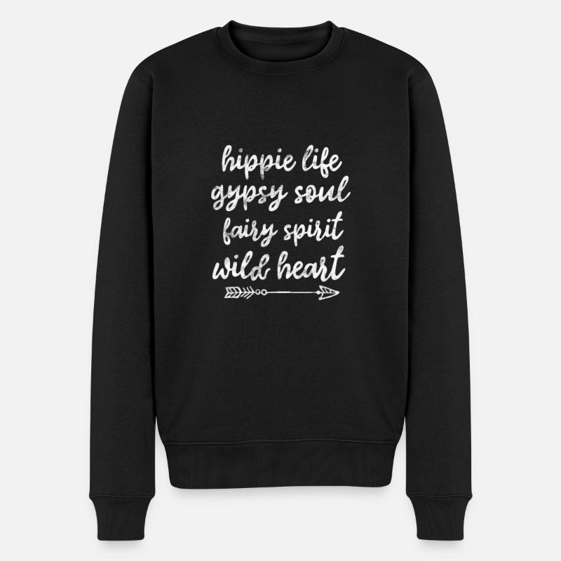 Hippie - Pull Premium bio Homme - noir