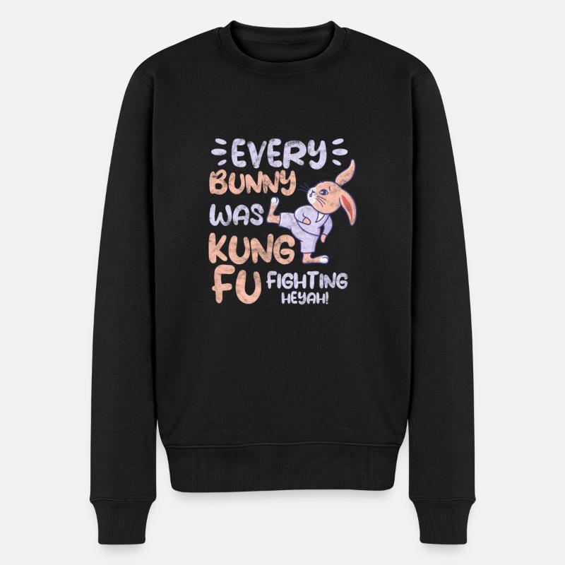 Kung Fu - Männer Premium Bio Pullover - Schwarz