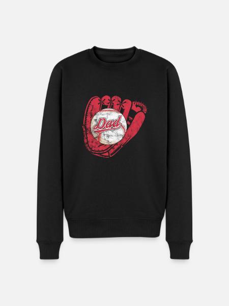 Baseball Father - Men's Premium Organic Jumper - black