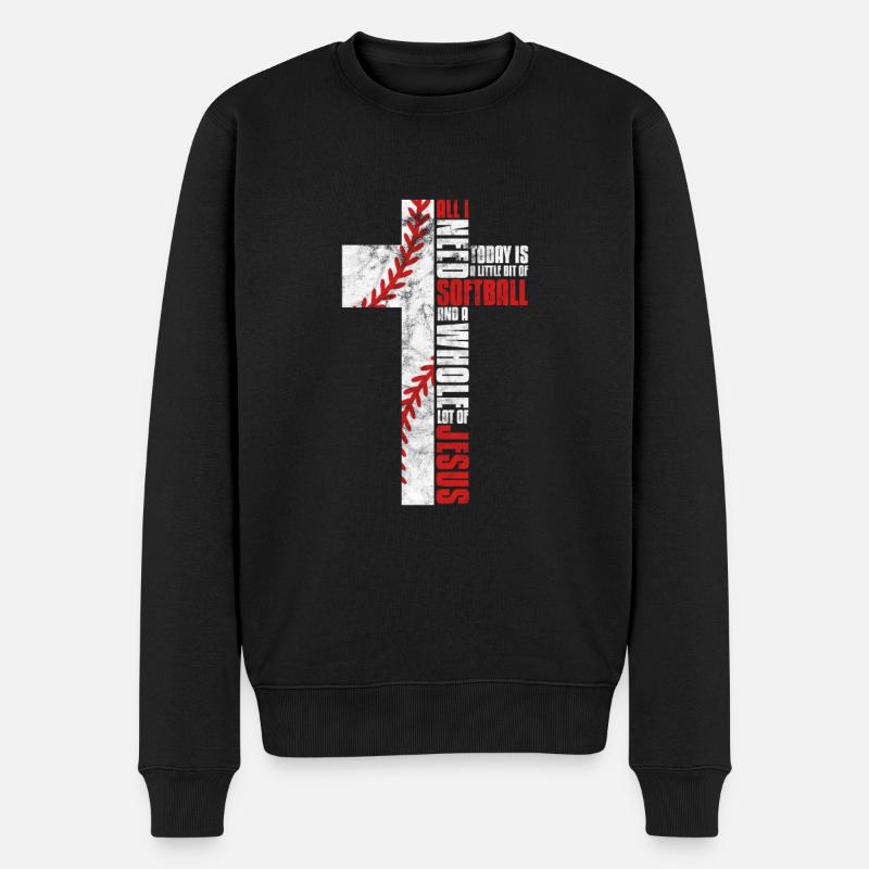 Softball Jésus - Pull Premium bio Homme - noir