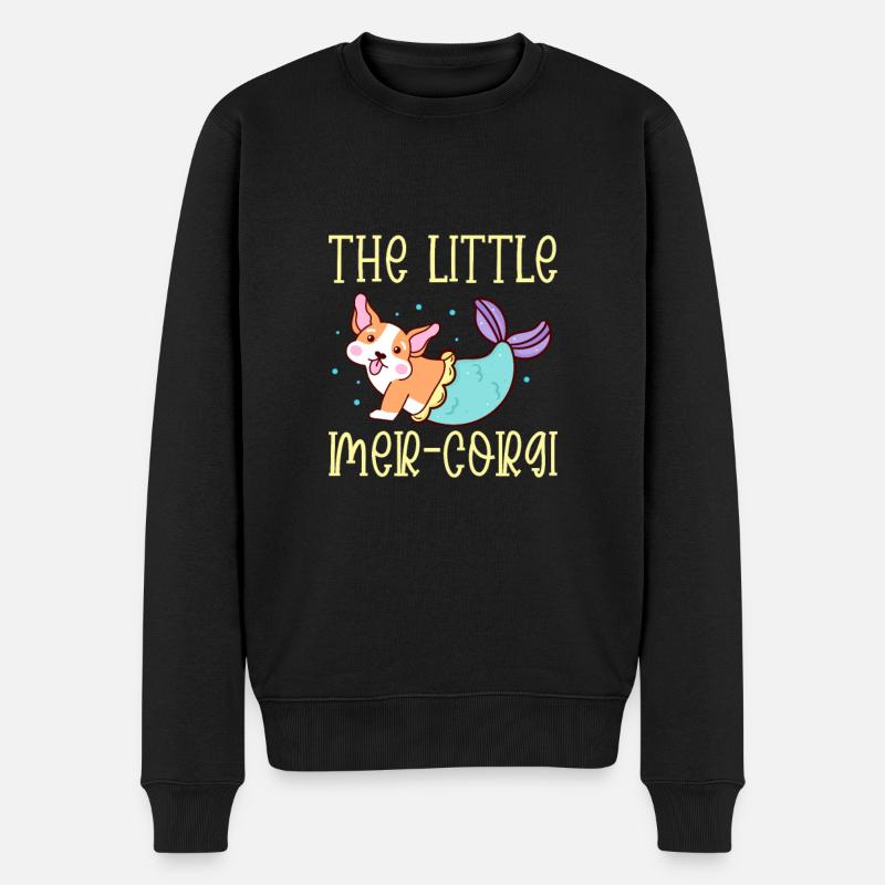 Corgi - Männer Premium Bio Pullover - Schwarz