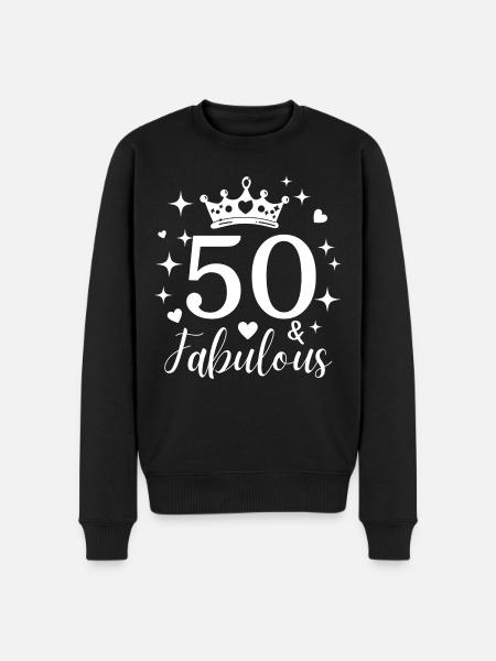 Fabulous 50. 50th birthday - Men's Premium Organic Jumper - black