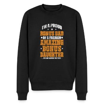 Stiefvater - Männer Premium Bio Pullover - Schwarz - Vorne - Nico (187cm)