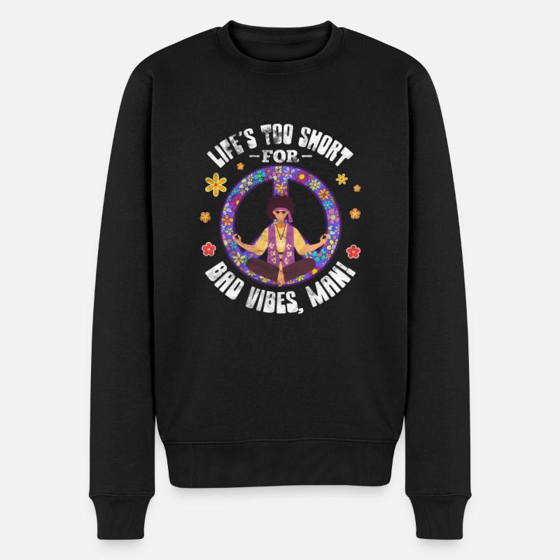 Hippie - Pull Premium bio Homme - noir