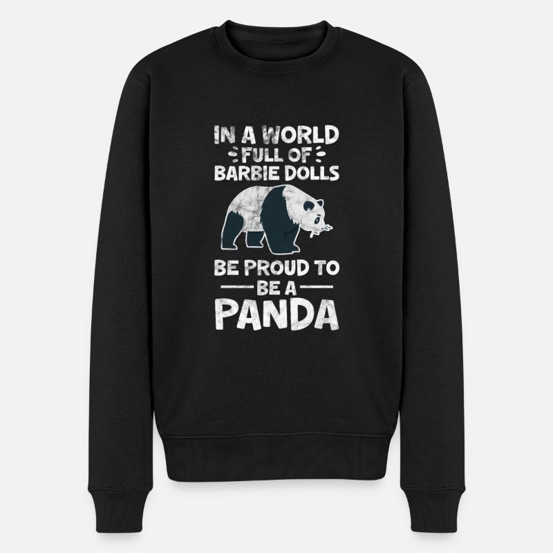Panda - Pull Premium bio Homme - noir