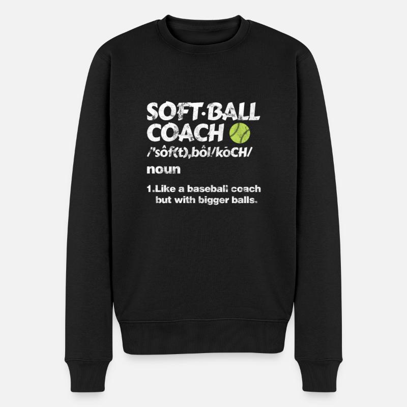 Entraîneur de softball - Pull Premium bio Homme - noir