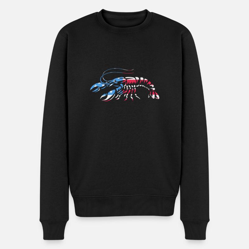 Languste - Männer Premium Bio Pullover - Schwarz
