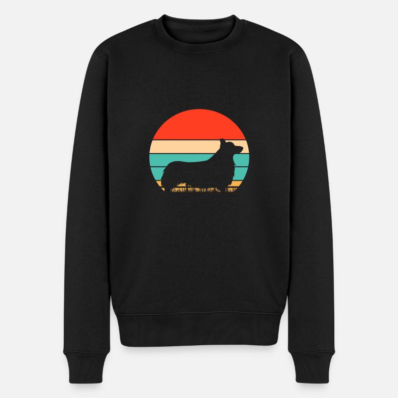 Corgi - Männer Premium Bio Pullover - Schwarz